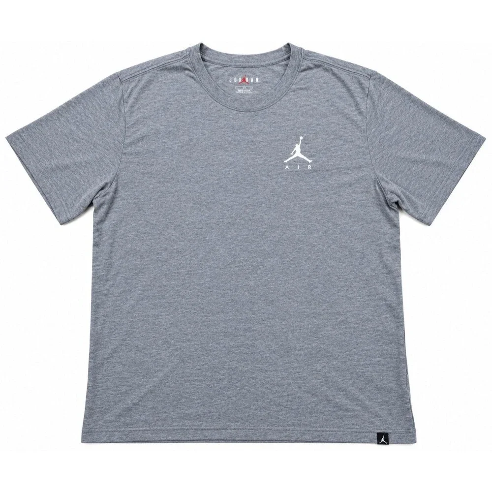 Mens Air Jordan Jumpman Embroidered Short Sleeve T-Shirt Gray XL 